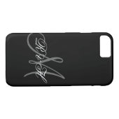 COQUES Case-Mate iPhone INITIATIVES DE MONOGRAMME NOIR GRAY (Dos (Horizontal))