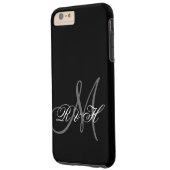 COQUES Case-Mate iPhone INITIATIVES DE MONOGRAMME NOIR GRAY (Dos/Gauche)