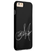 COQUES Case-Mate iPhone INITIATIVES DE MONOGRAMME NOIR GRAY (Dos/Droite)