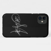 COQUES Case-Mate iPhone INITIATIVES DE MONOGRAMME NOIR GRAY (Dos (Horizontal))