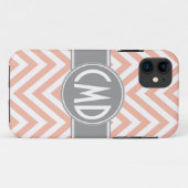 COQUES Case-Mate iPhone INITIATIVES MONOGRAMMES ORANGE CHEVRON (Dos (Horizontal))