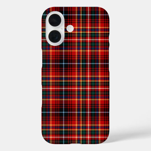 Coques Case-Mate iPhone Innes Clan Rouge brillant Tartan (Verso)