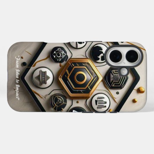 Coques Case-Mate iPhone "Innover, perturber, répéter" (Verso (horizontal))