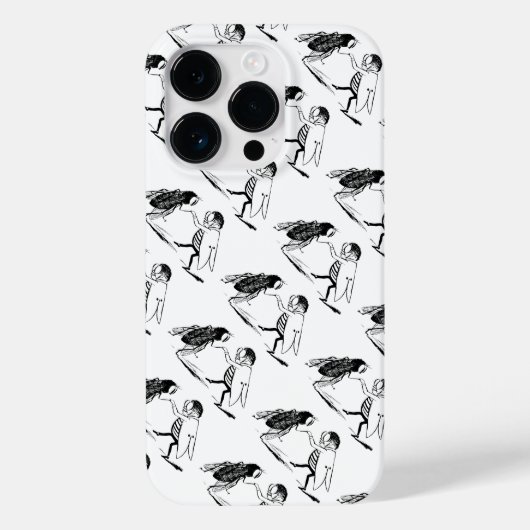 Coques Case-Mate iPhone Insectes anciens dansant ; mouche bleue (Verso)