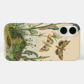 Coques Case-Mate iPhone Insectes de jardin vintage, papillons, chenilles (Verso (horizontal))