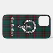 Coques Case-Mate iPhone Insigne de Clan Davidson et Tartan (Verso (horizontal))