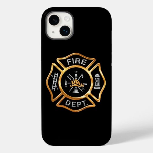 Coques Case-Mate iPhone Insigne d'or du service des incendies (Verso)