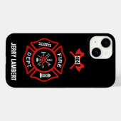 Coques Case-Mate iPhone Insigne du service d'incendie personnalisé (Verso (horizontal))