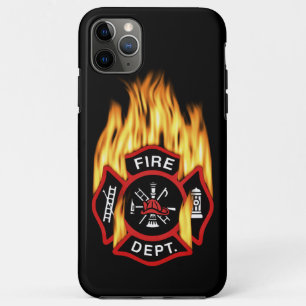 Coques Pour iPhone Insigne flamboyant de corps de sapeurs-pompiers