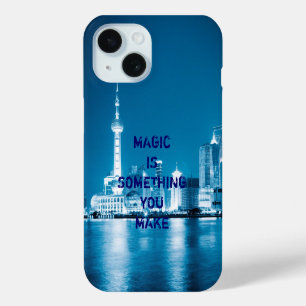 Coque Pour iPhone 15 Inspiration espoir citation ville nuit