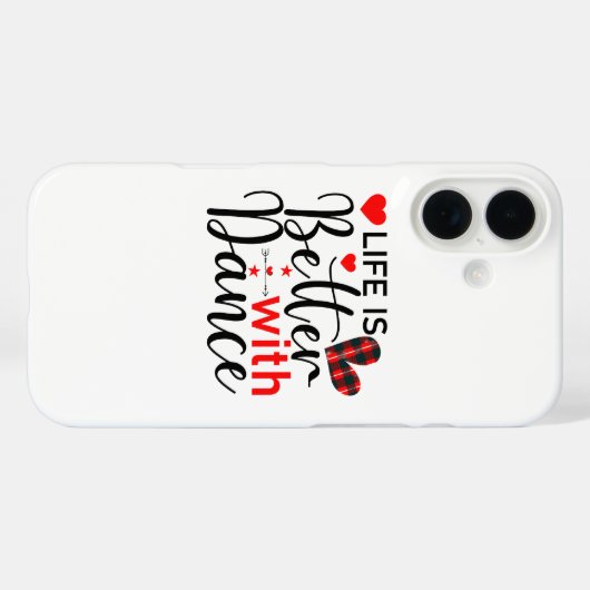 Coques Case-Mate iPhone Inspirational "Life is Better with Dance" (Verso (horizontal))