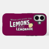 Coques Case-Mate iPhone Inspirational Life Lemons Lemonade Tough Phone Cas (Verso (horizontal))