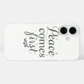 Coques Case-Mate iPhone Inspirational "Peace Comes First" Quote (Verso (horizontal))