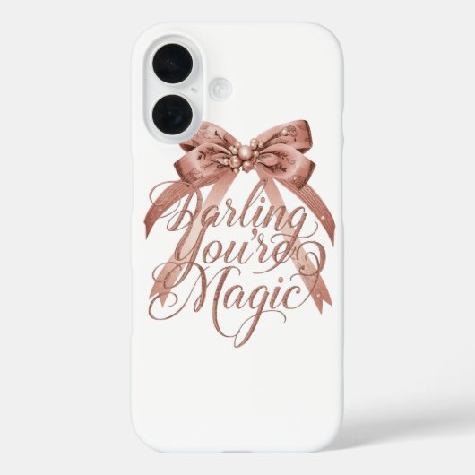 Coques Case-Mate iPhone Inspirational Rose Gold Script with Bow (Verso)