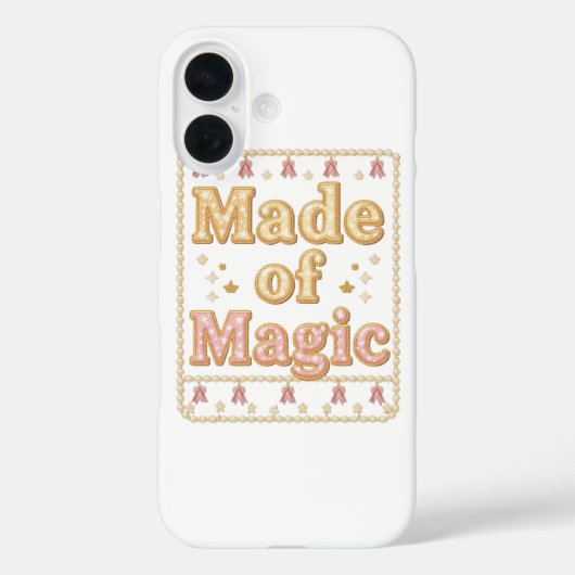 Coques Case-Mate iPhone Inspirational Sparkly "Made of Magic" (Verso)