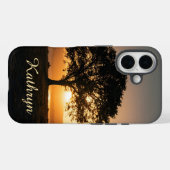 Coques Case-Mate iPhone Inspirationnel Arbre Sunset Silhouette Hope Cadeau (Verso (horizontal))