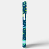 Coques Case-Mate iPhone Inspirété à motifs floraux Bleu moderne Customisé (Verso / Droite)