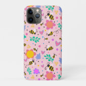 Coques Case-Mate iPhone Inspiribilité Bumblebee rose Fleurs Filles mignonn (Dos)