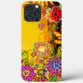 Coques Case-Mate iPhone Inspiritisme floral jaune Personnalisé (Verso)