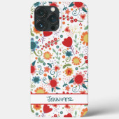 Coques Case-Mate iPhone Inspiritisme personnalisé Fun Pattern Floral (Verso)
