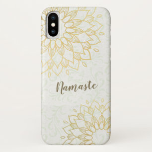 Case-Mate iPhone Case Instructeur de méditation Yoga Gold Mandala Fleurs