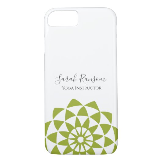 Coques Case-Mate iPhone Instructeur de Yoga Fleur Lotus Vert (Dos)