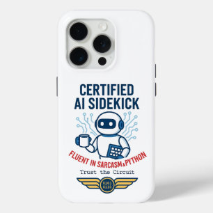Coque iPhone 15 Pro Intelligence Artificielle Sidekick Drôle Design