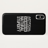 Coques Case-Mate iPhone Intelligence Artificielle Stupidité Naturelle Drôl (Dos (Horizontal))