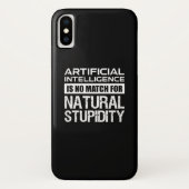 Coques Case-Mate iPhone Intelligence Artificielle Stupidité Naturelle Drôl (Dos)