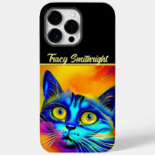 Coques Case-Mate iPhone Intelligence artificielle visage animal chat (Verso)