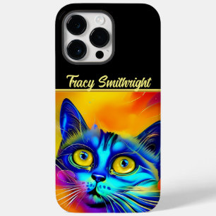 Coque Pour Pour iPhone 14 Pro Max Intelligence artificielle visage animal chat