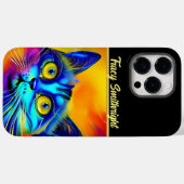 Coques Case-Mate iPhone Intelligence artificielle visage animal chat (Verso (horizontal))