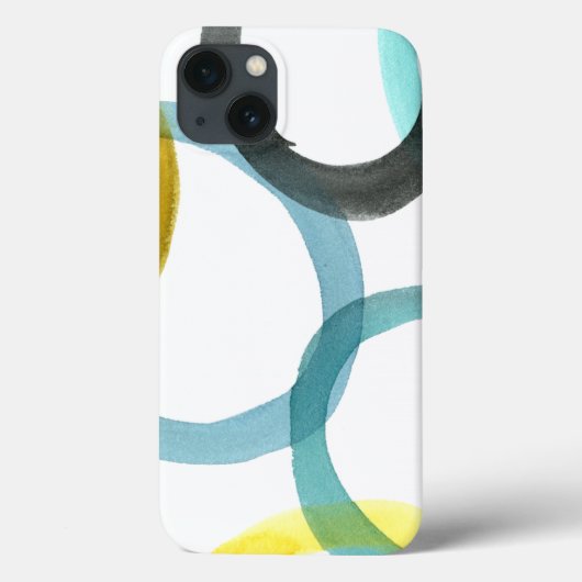 Coques Case-Mate iPhone Interverrouillage des cercles jaunes et bleus (Verso)
