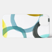 Coques Case-Mate iPhone Interverrouillage des cercles jaunes et bleus (Verso (horizontal))