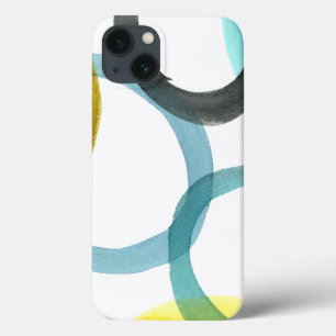 Coques Pour iPhone Interverrouillage des cercles jaunes et bleus