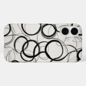 Coques Case-Mate iPhone Intervertir l'art de ligne des cercles (Verso (horizontal))