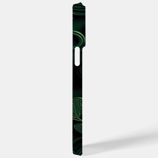 COQUES Case-Mate iPhone INTRIQUER LES SHAMROCKS IRLANDAIS VERTS SOMBRES (Verso / Droite)