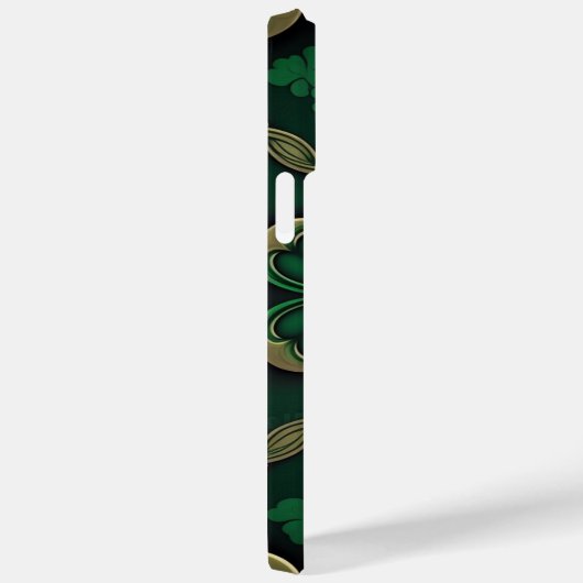 COQUES Case-Mate iPhone INTRIQUER LES SHAMROCKS IRLANDAIS VERTS SOMBRES (Verso / Droite)