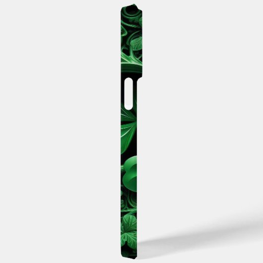COQUES Case-Mate iPhone INTRIQUER LES SHAMROCKS IRLANDAIS VERTS SOMBRES (Verso / Droite)