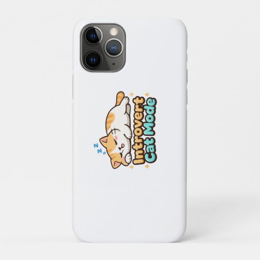 Coques Case-Mate iPhone Introvert Cat Mode Funny  (Dos)