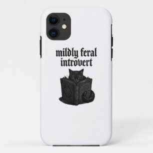 Case-Mate iPhone Case Introvert Gothique Chat Noir Lisant un Livre Esthé