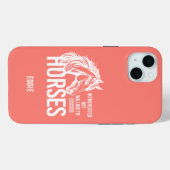 Coques Case-Mate iPhone Introverted mais disposé à discuter de chevaux drô (Verso (horizontal))