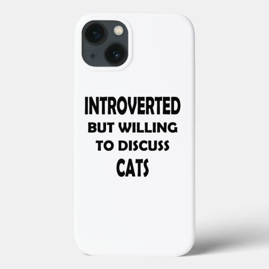 Coques Case-Mate iPhone Introverted, mais les chats sont une exception - C (Verso)