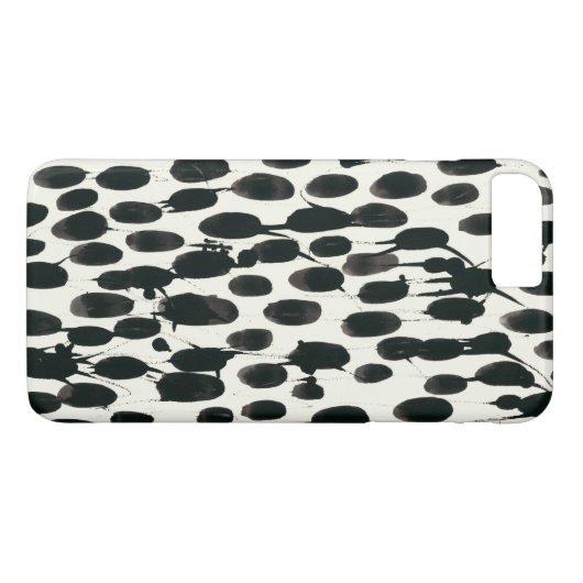 Coques Case-Mate iPhone Invariable I | Aquarelle noire (Dos (Horizontal))