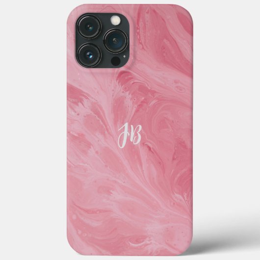 Coques Case-Mate iPhone Iphone13 rose Tiffany avec, sans monogramme (Verso)