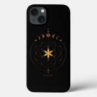 iPhone 13 Coques Sacred Geometry, fleur de vie