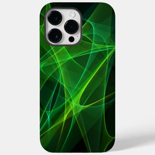 Coques Case-Mate iPhone iphone 14 abstraits coques noir vert max pro (Verso)