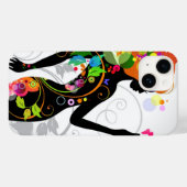 Coques Case-Mate iPhone iPhone 14 Coque-Floral fille Silhouette (Verso (horizontal))