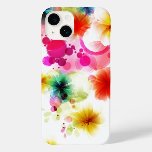 Coques Case-Mate iPhone iPhone 14 Coques-fleurs (Verso)