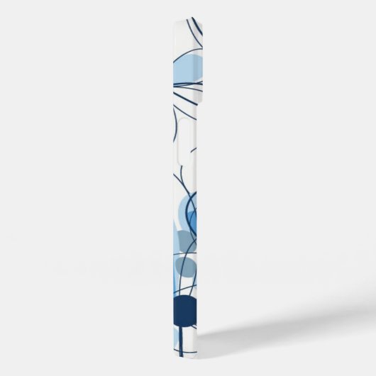 Coques Case-Mate iPhone iPhone 14 Fleurs Coque-Bleu (Verso / Droite)